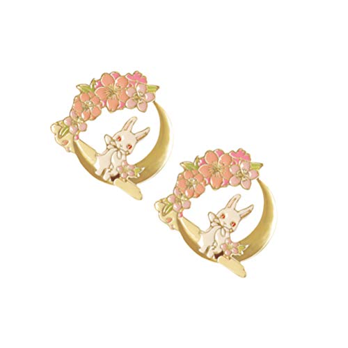 SOIMISS 2 peças de broches chiques de design de coelho doce lindos e elegantes broches de liga para