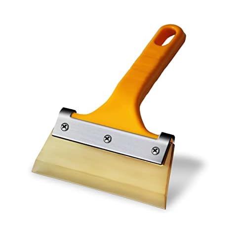 Application Tool for Window Security Film - Small Squeegee, Shackcom Polyurethane Window Tint Squeegee for Car, Glass, Mirror, Shower, Auto, Windows - Yellow Cover