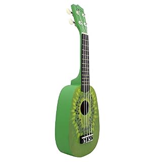 Ukulélé 21 pouces forme kiwi vert ukulélé instrument pincé - Les Beatles, Paul McCartney, John Lennon, RIngo Starr, George Harrison Ukulélé 21 pouces forme kiwi vert ukulélé instrument pincé – Image 3