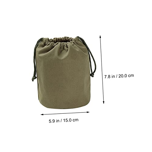 1pc Storage Drawstring Pocket Sport Backpack Collapsible Backpack Drawstring Bag for Sleeping Bag Round Tool Backpack Large Capacity Bag Travel Camping Supplies Canvas Lightweight3