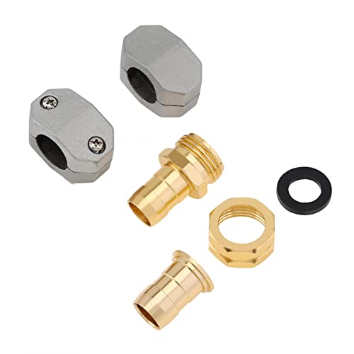 Omninmo Garden Hose Repair Fittings Zinc And Aluminum Male And Female Coupling Hose End Water Hose Repair Connector Garden Hose Repair Kit For All 5/8 Inch And 3/4 Inch Garden Hose, 2 Pack #TOP2