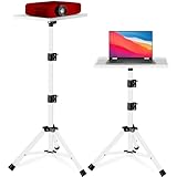 Projector Stand, 22 to 55 Inch Laptop Stand,Projector Tripod with Phone Holder,Tripod for Projector,DJ Equipment,Projector Stand for Outdoor Movies,Office, Home, Stage or Studio (White)