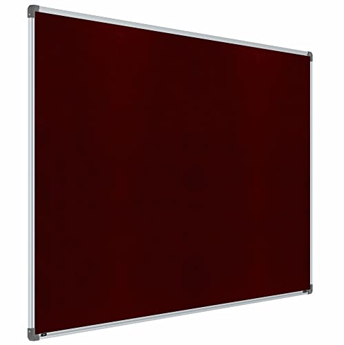 Image of Scholar Art Metis 4x8 Feet Fabric Pin-up Board for Office, Home & School | High Strength Velvet Cloth + High Density Soft Board for Pinning Photos, Sticky Notes & Reminders (Maroon)