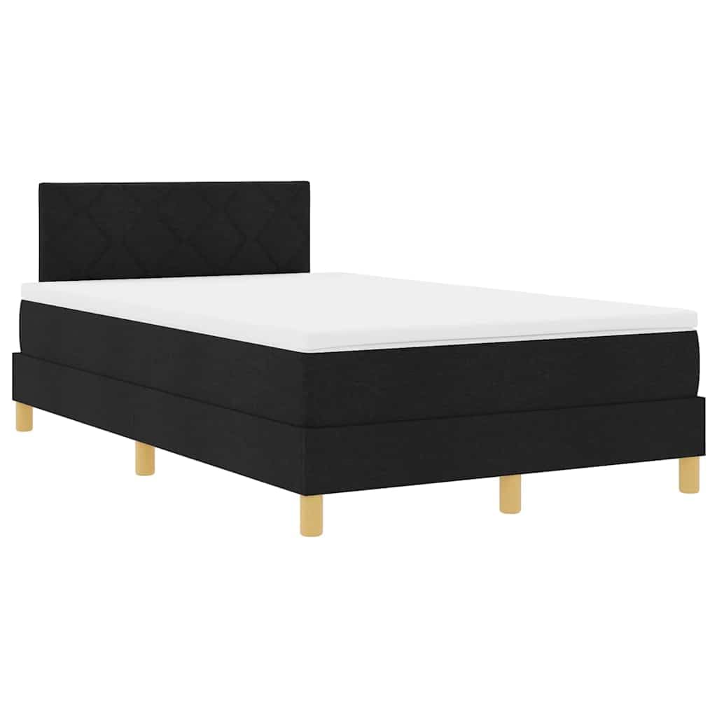 Łóżko z oświetleniem LED nowoczesne 120x190 cm Czarny