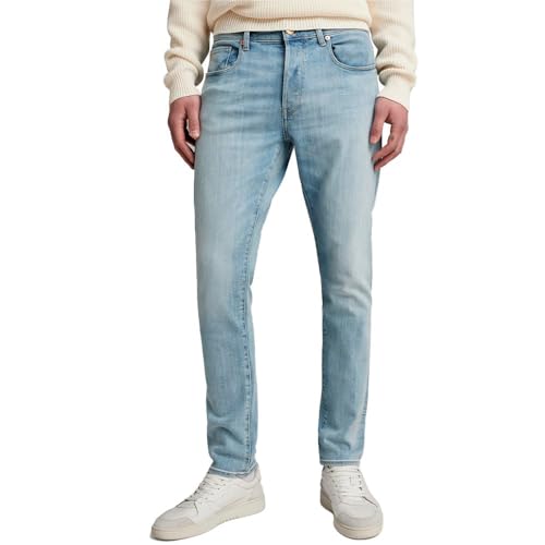 G-STAR Raw - Mens 3301 Slim Jeans, Color Sun Faded Mirage Blue, Size: 30W x 34L