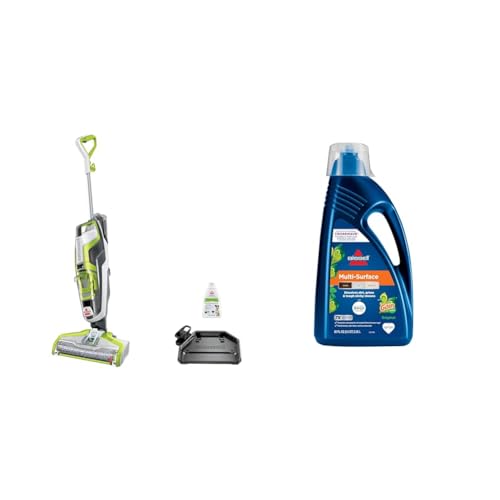 Bissell CrossWave Floor and Area Rug Cleaner, Wet-Dry Vacuum, 3888A, Corded electric, Green + BISSELL® Multi-Surface with Febreze + Gain for CrossWave and SpinWave Devices, 80 oz (3445G)