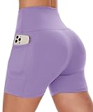 CAMPSNAIL Biker Shorts Women with Pockets - 3'/5'/8' High Waisted Workout Spandex Tummy Control Gym Running Yoga Shorts