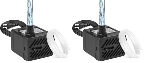 Image of DaToo 50GPH 3W Small Submersible Water Pump Mini Fountain Pump Ultra Quiet For Aquarium Fish Tank Pond Statuary Hydroponics (Pack of 2)