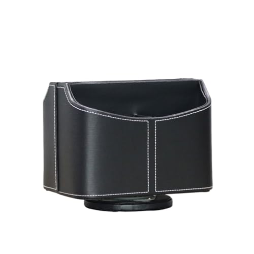 Support de rangement de bureau rotatif en cuir pour vos télécommandes de salon