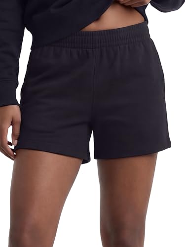 Champion womens 5' Cotton Jersey athletic shorts, Black, Medium US