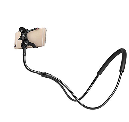 Support téléphone portable universel flexible à cou suspendu blanc