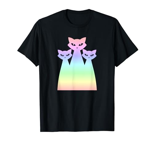 Gatos Kawaii Mujeres Hombres Witch Meow Gato Divertido Camiseta