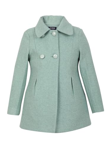Image of CHKOKKO Girl's Wool Blend Stylish Standard Length Winter Wear Button Coat For Kids