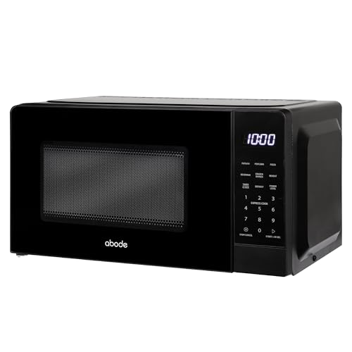 Abode Touch Control Microwave 20 Litre Black Digital 700W with Clock & Timer, 5 Auto Cook Settings & Defrost, 11 Power Levels AMT2012B