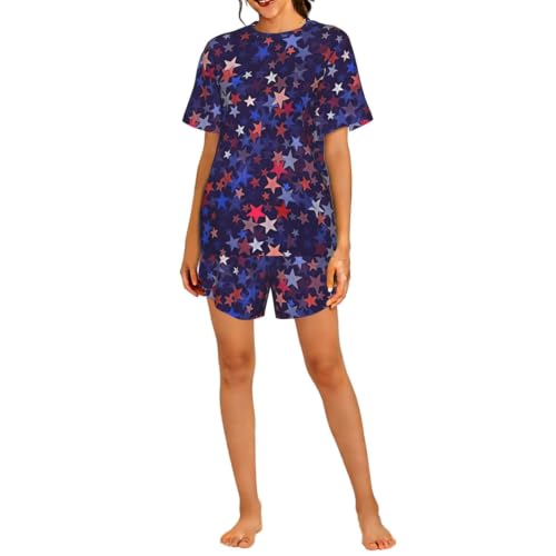 Ensemble de pyjama premium étoiles imprimées avec finitions soignées pour femme