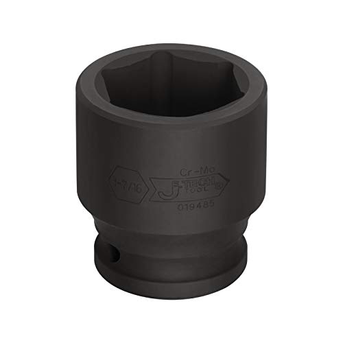 Image of JETECH 3 /4 inch Drive 1-7 /16 inch Standard Impact Socket, 6-Point SAE Impact Socket, Heat-Treated Chrome Molybdenum (Cr-Mo) Alloy Steel, Heavy-Duty for Industrial & Heavy Equipment Applications