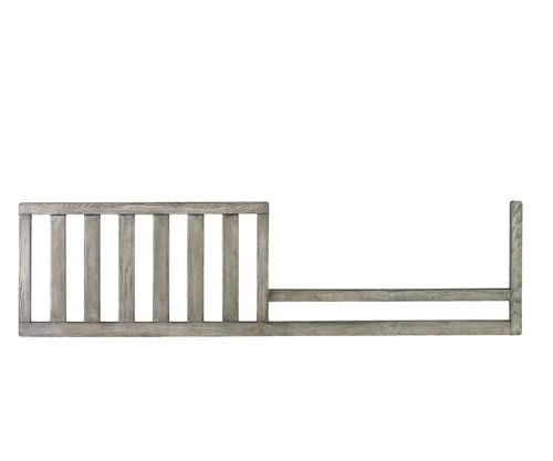 Image of Toddler Bed Safety Guard Rail for Dolce Babi Convertible Cribs - Solid Wood Rail for Convertible Crib to Toddler Bed Conversion - Safety Bed Rail for Children (Dove Grey)