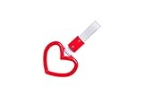 KEI PROJECT Tsurikawa Handle Japanese Subway Ring Train Bus Handle Hand Strap Drift Charm JDM Bosozoku (Heart: Red)
