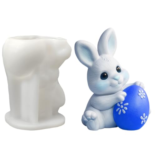 Holdes Moldes para Fabricar Velas | Herramienta De Huevo Reutilizable Resistente Al Calor,Conejito Con Molde De Huevo,Para Familia Amigos Estudiantes Adultos Hombres Mujeres Pascua Cumpleaños Fiesta
