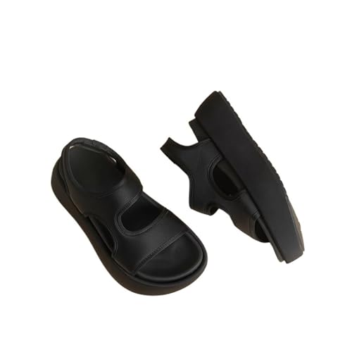 Womens Sandals Summer elastic fabric slim sandals for women simple thick-soled Roman shoes casual beach shoes2