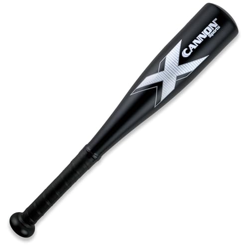 Cannon Sports 18 Inch One-Hand Aluminum Training Bat for Baseball & Softball - Improve Swing Speed & Power - Develop Hand-Eye Coordination - Lightweight & Durable (Black 18 Inch)