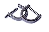 Bobeey 4pcs 3/4'' Black Gun U Shape Horseshoe D-Rings,Screw In Shackle D Ring For Buckle,Belt Clasps,DIY Leather Craft Accessories,Purse Findings BBC13 (3/4'', Black Gun)