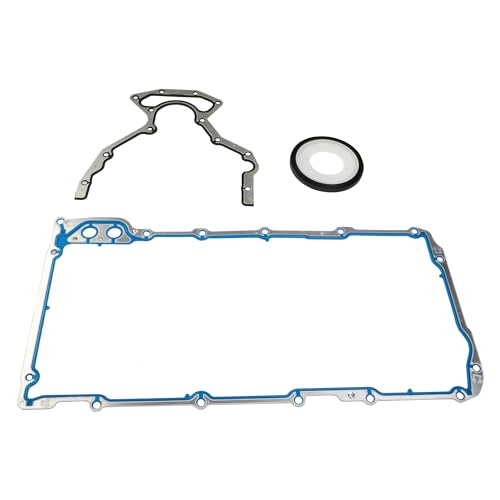 Image of Oil Pan Gasket with Rear Main Seal Set Compatible with GM Chevy GMC Buick Silverado 2500 V8 5.3 5.7 6.0 LS1 LS2 LS3 LM7 LQ4 BS40640 OS30693R 12612350