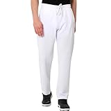 Smith & Solo Jogginghose Herren – Jogger Männer Modern | Baumwolle Jungen Slim Fit Freizeithose | Sporthose – Training – Trainingshose gerades Bein (Weiss, L)
