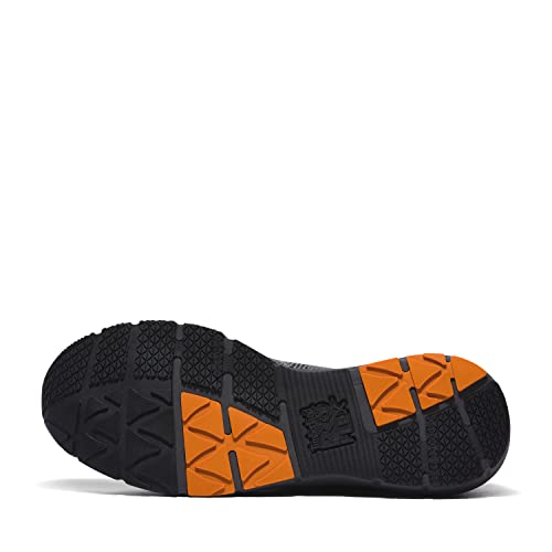 Timberland PRO Timberland PRO Men's Radius Knit Composite Safety Toe Slip-On Athletic Industrial Work Shoe, Grey/Orange, 10.5W