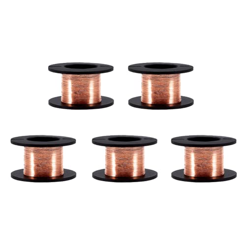 5 Unids 0.1mm Alambre Esmaltado Alambre de Bobina de Cobre Longitud de Alambre de Reparación Esmaltado 15 m