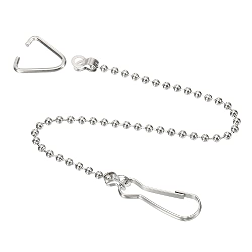 sourcing map Toilette Clapets Chaîne 20cm Toilette Poignée Levier Levage Chasse Eau Remplacement Boule Chaîne Lien 304 Acier Inox 3Pcs