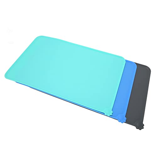 Lot de 3 sets de table en silicone pour animaux imperméables - 3