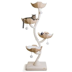 MAU 73″ Tall Modern Cat Tree Scratching Tower for Large Cats, Scratching Post Condo, Cat Tower for Multiple Cats, Luxury Cat Gifts by Mau Lifestyle