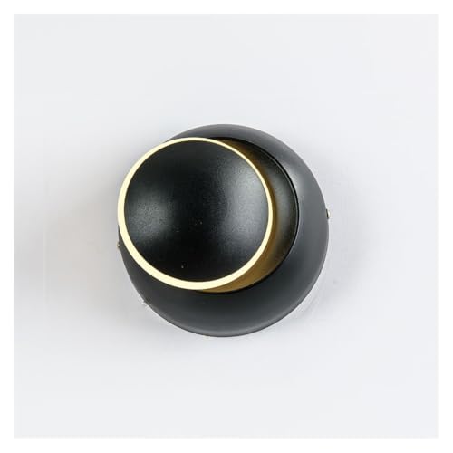 Lámpara de pared de diseño Eclipse Lunar en negro con rotación de 360° 2