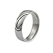 Epinki Bague Titane Homme Puzzle Coeur Argent Bandes de Mariage Taille 64