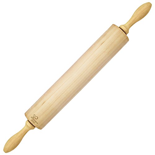 K BASIX Rolling Pin - Classic Wood - Professional Dough Roller - Used