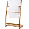 Standing towel rack 3 tier towel rack quilt rack standfree standing beach towel holder towel rack stand drying rack with bottom storage shelf for living room bedroom  urban country home decor