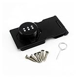 YHAJROLE Password Wardrobe Tool Box Lock Plate Password Lock Multi-Function(Black)
