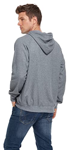 VICT POPU Hoodies For Men Pullover Long Sleeve hooded Plaid Jacquard With Big Pockets Solid Color Sweatshirt4