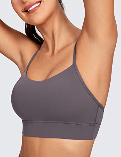 Image of CRZ YOGA Butterluxe Y Back U Neck Sports Bra | Light Support, Removable Pads, Yoga, Extremely Soft, Longline, for Women