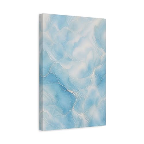 Toile Abstract Blue Marble de Style Scandinave Vertical pour Salon