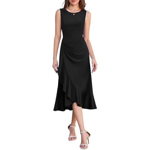 Aupuls Women's Elegant Ruffle Evening Gown Cover