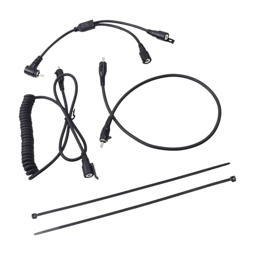 Cable calefactado para casco de moto de nieve con terminales y fusibles de protección de batería