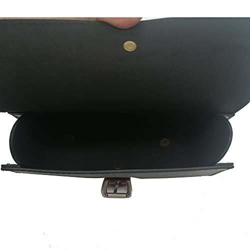 Bike Handlebar Leather Bags Under Seat Retro Classical Mountain Mtb Road Bike Leather Bag For Cell Phone，Saddle Tail Rear Pouch Seat Storage Bag (Black+Dark Brown, Small) #TOP4