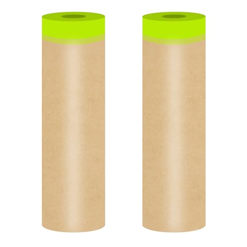 Hubaow Tape and Drape, 24” x 100 feet Masking Paper for Painting, 2 Pack by Hubaow - Used condition - US$12.79