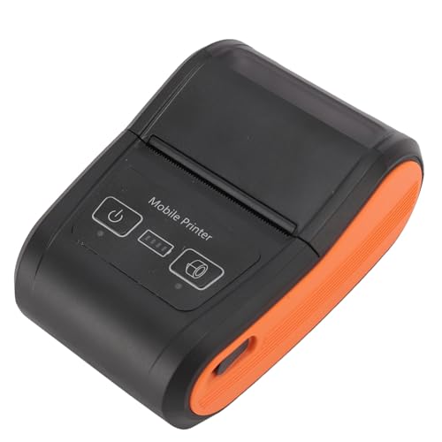 Image of Walfront Bluetooth Thermal Receipt Printer, ABS Mini Receipt Printer with USB and 1500mAh Battery, 90mm S Fast Print, 58mm Paper, for Restaurant Retail Ticket Bill POS Use