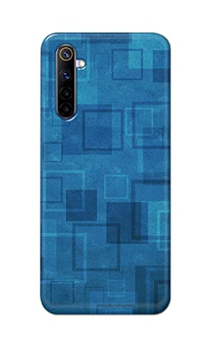 Image of Printed Hard Back Cover Case for Realme 6 | Realme 6S | Realme 6i Back Cover (Plain Azure Blue) -702