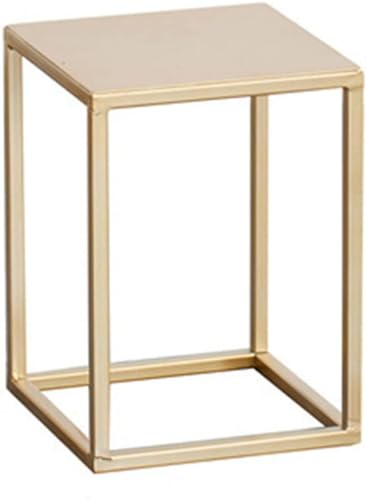 鉄アートフラワーポットホルダー 花台 園芸ラック フラワーラック サイドテーブル プランターラック 屋内植物棚 観葉植物 鉢植え 盆栽 玄関 省スペース (L, ブラック) (Small,ゴールド)