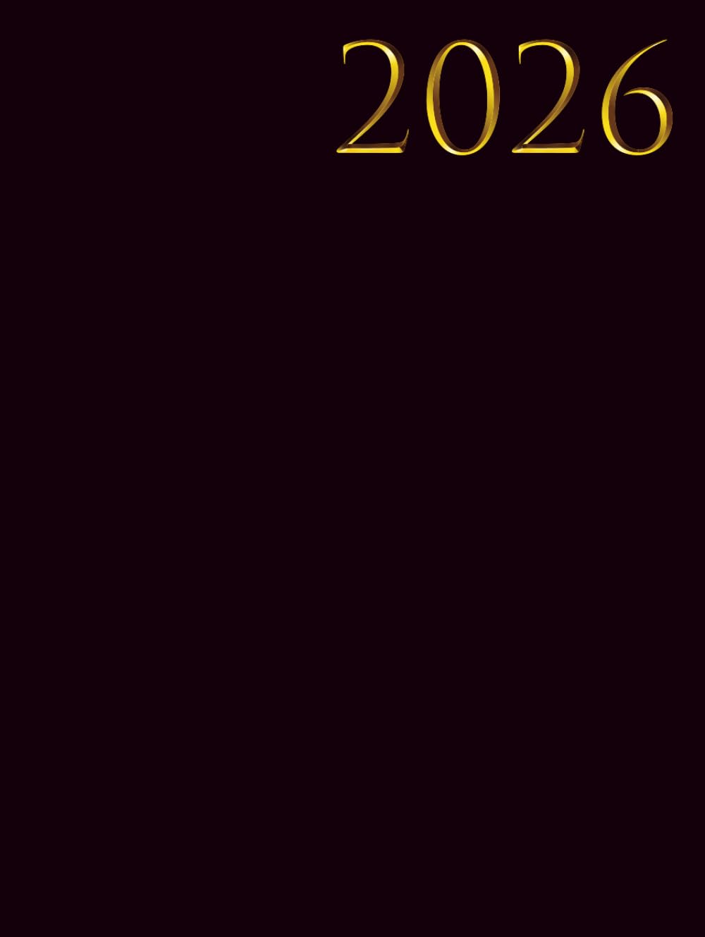 2026 Agenda Giornaliera Nera: Pianificatore 12 Mesi da Gennaio a Dicembre 2026 | 365 giorni | Italiano Grande A4 | 1 pagina per giorno