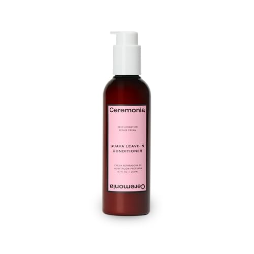 Ceremonia Guava Leave-In Conditioner | Deep Hydration Repair Cream for Damaged & Frizzy Hair | Boosts Shine, Reduce Frizz with Avocado Oil, 6.7 fl oz